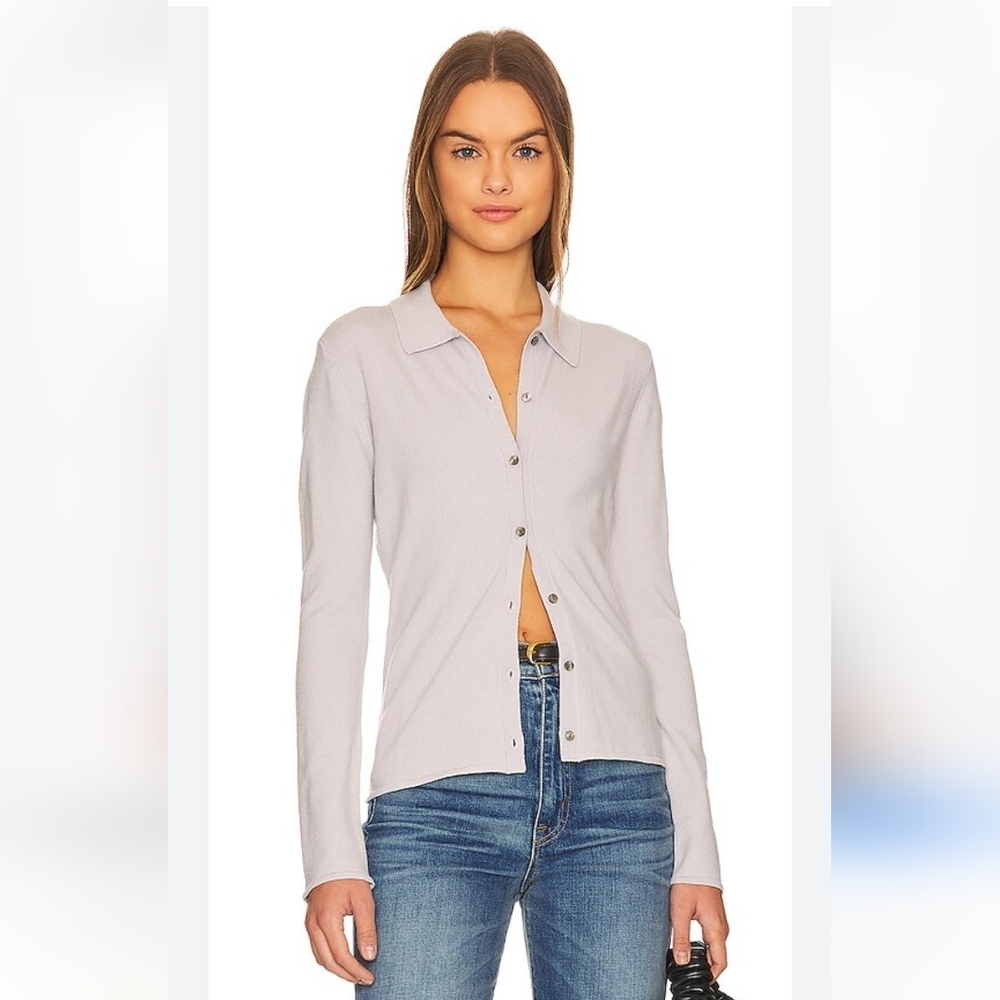 NWT || ONE GREY DAY || Amelia fine gauge, merino wool sweater,  size lg